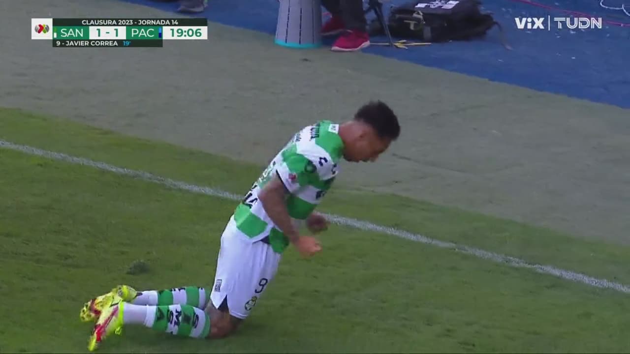 ¡Se empareja el juego! Correa deja tirado a Ustari y hace el 1-1 de Santos