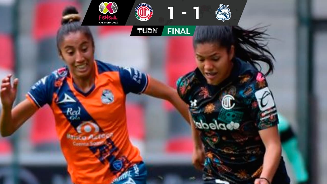 Toluca y Puebla dividen puntos en la Liga MX Femenil.