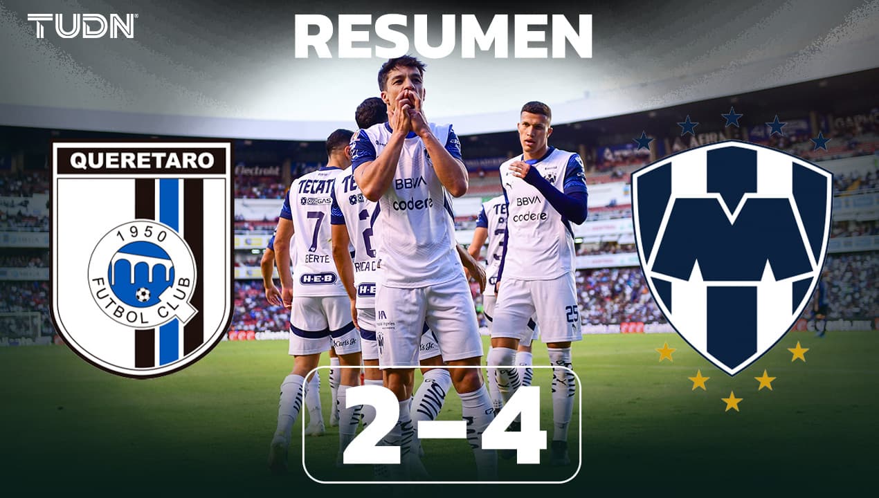 Resumen | Monterrey golea en su visita a los Gallos de Querétaro