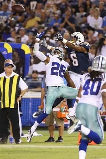 Tony Romo no estuvo en ninguna jugada por los Cowboys.