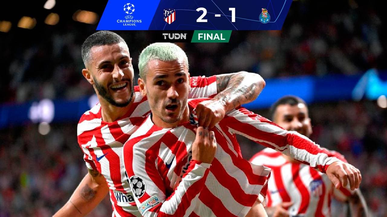 Con final de locos y gol de Griezmann, el Atleti le pegó al Porto