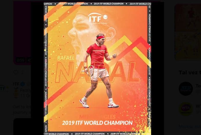 Rafael Nadal, nombrado por cuarta vez campeón del mundo por la ITF