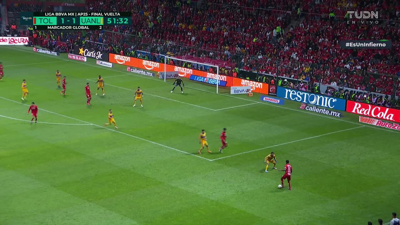 ¡GOL!  anota para Toluca. Paulinho