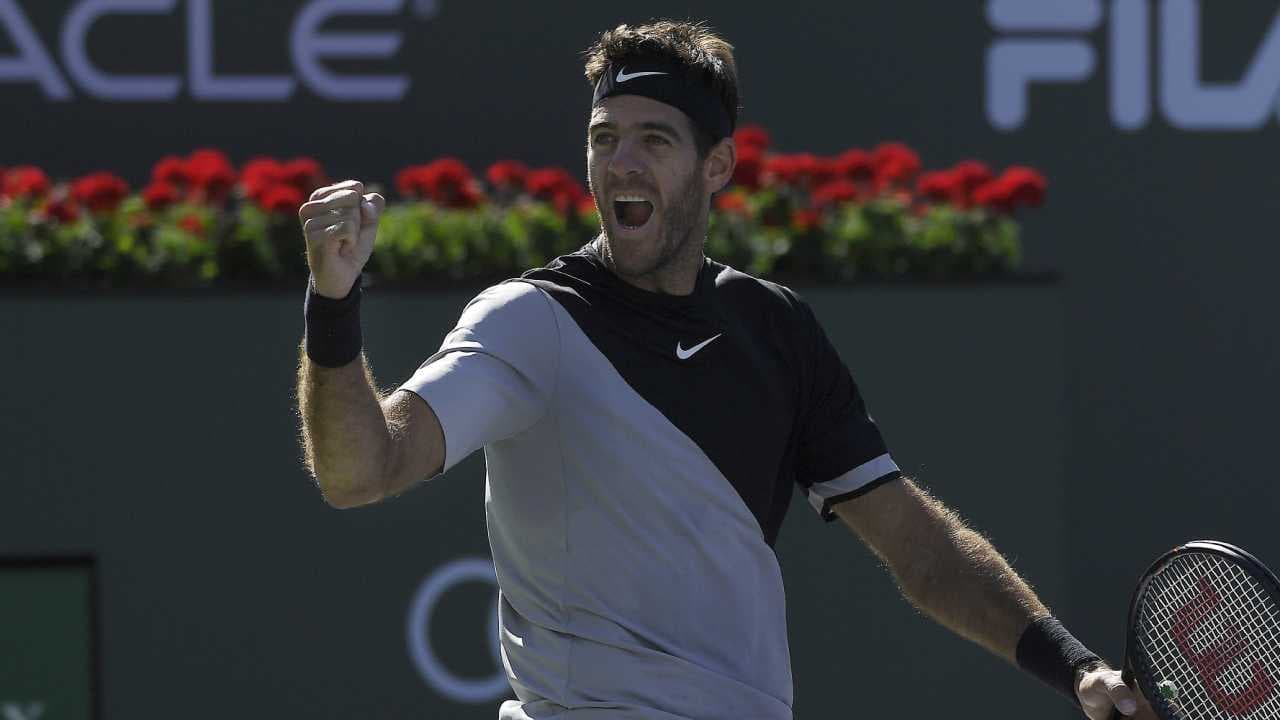 Juan Martín del Potro rompió el invicto de Roger Federer en 2018.
