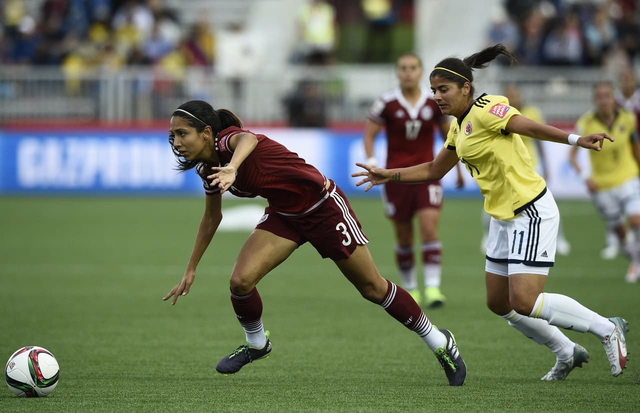 Christina Murillo, en acción en México vs Colombia.