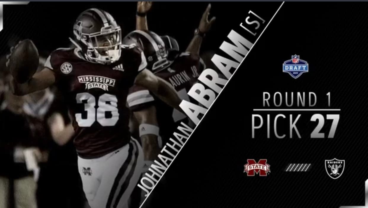 <b>27) Jonathan Abram (Mississippi State)</b>. El safety de los Bulldogs va a engrosar las filas de los Oakland Raiders como la selección 27 de la primera ronda.