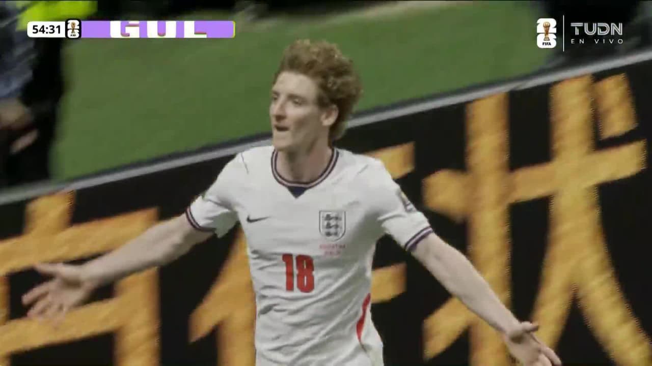 ¡Gordon rompe el cero! Inglaterra ya le gana a Argentina