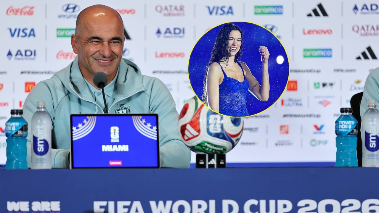 Dual Lipa irrumpe la conferencia de prensa de Roberto Martínez en pleno Mundial 2026