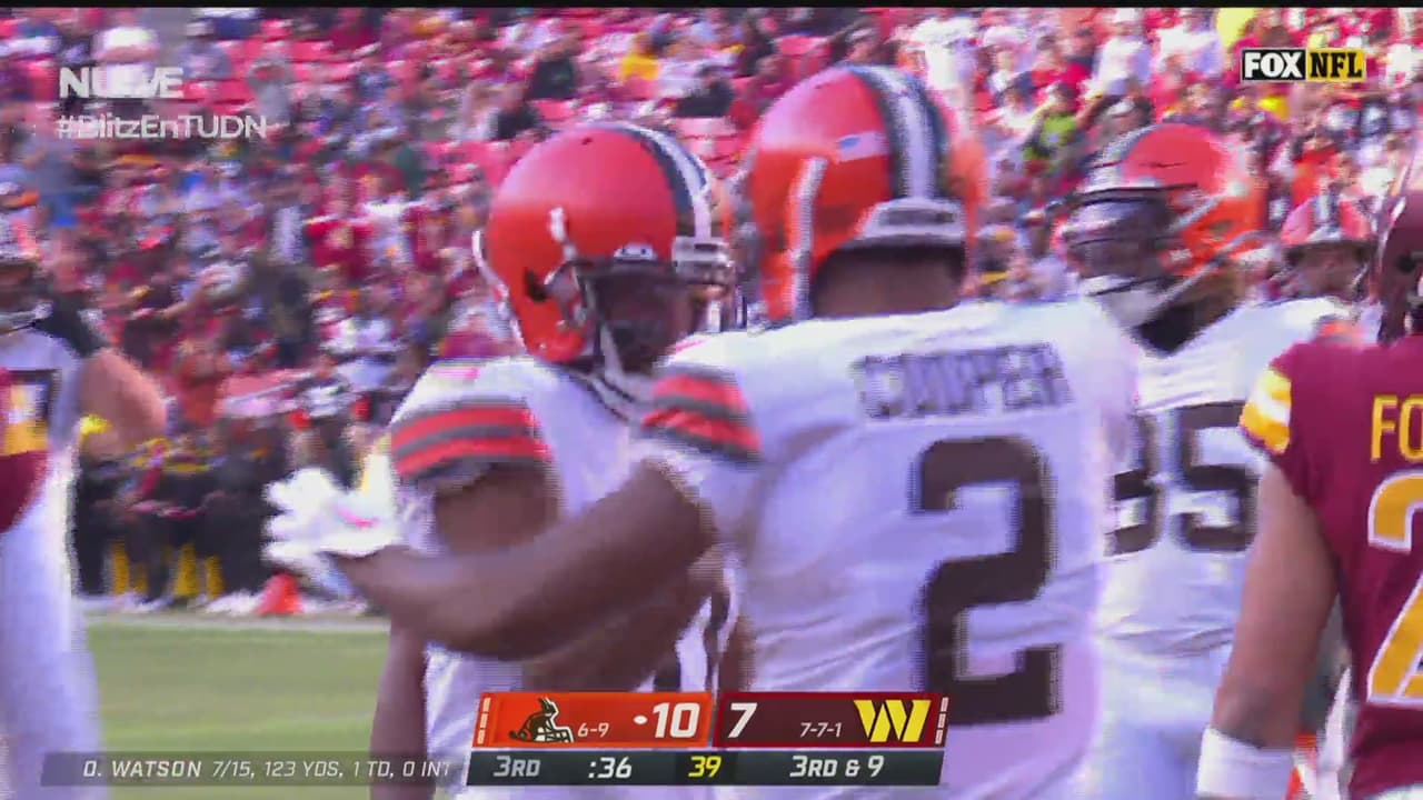¡Silencio en Washington! Peoples-Jones anota y los Browns ganan por 10