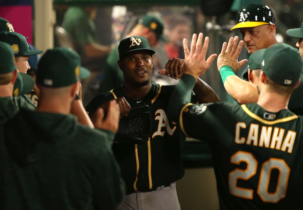 Edwin Jackson en su etapa con los Oakland Athletics.