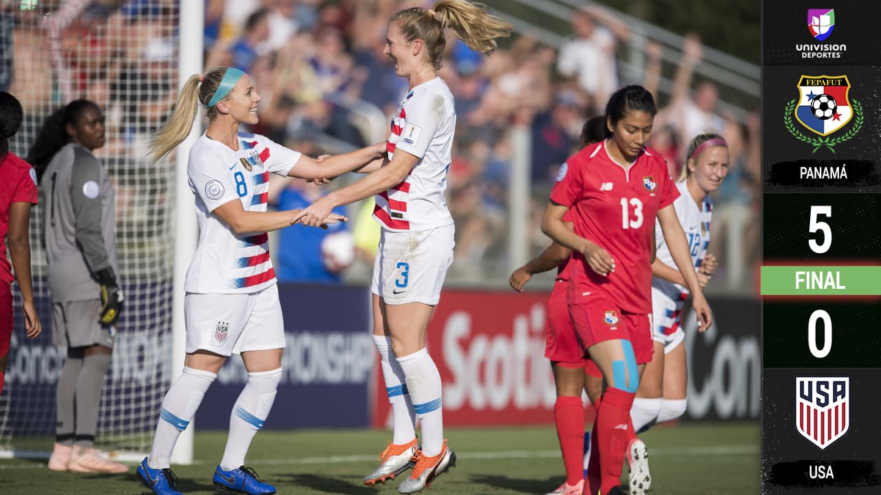 Estados Unidos aplastó a Panamá y sigue firme en el Campeonato Femenino de Concacaf 2018