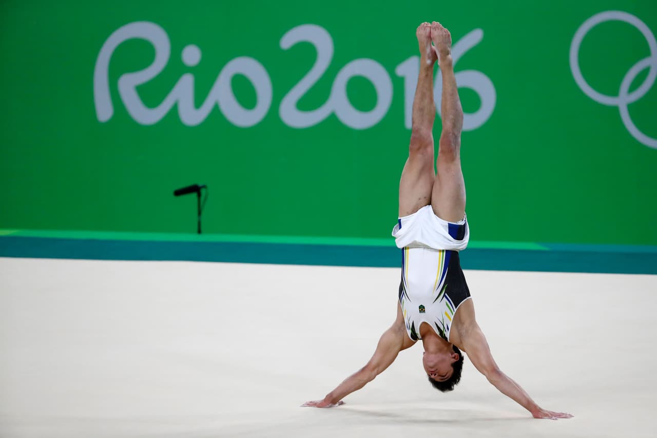 Arhur Mariano, el brasileño se colgó la presea de bronce en la competencia de suelo masculino.