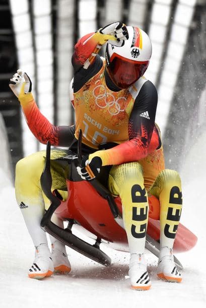 Los alemanes se lucieron este día en el luge.