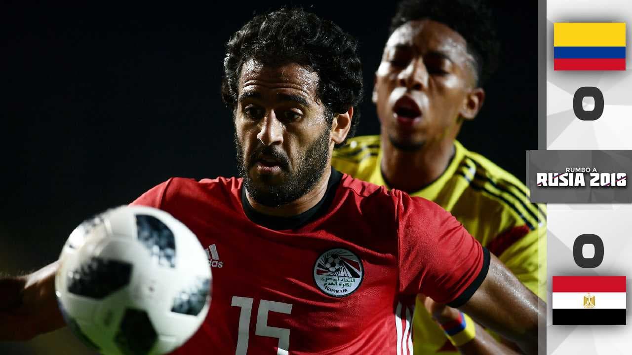 Colombia domina, no anota y empata con Egipto sin Salah