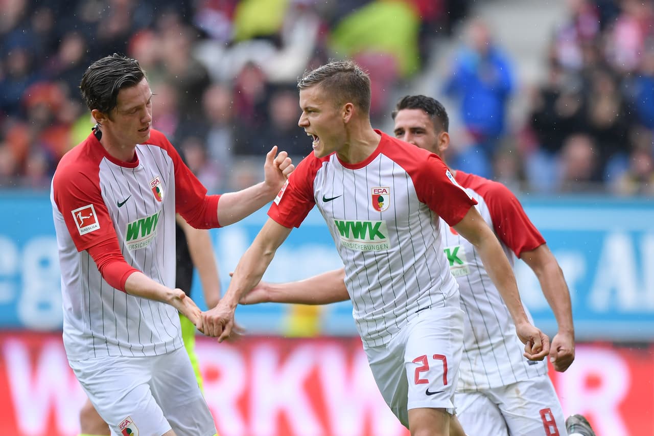 14: Michael Gregoritsch (8), Alfred Finnbogason (8) y Caiuby (4) se han convertido en uno de los motivos por los que Augsburg mete miedo en la Bundesliga, con un tridente de 20 goles marcados.