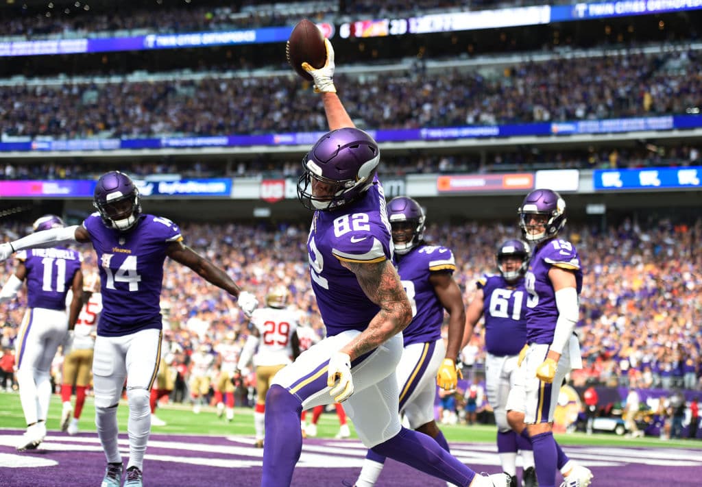 7) 
<b>Minnesota Vikings</b>. Uno de los equipos contendientes a llegar al Super Bowl por la NFC sin duda son los Vikings y lucieron como eso ante los 49ers, como un equipo sólido en ataque y defensa.