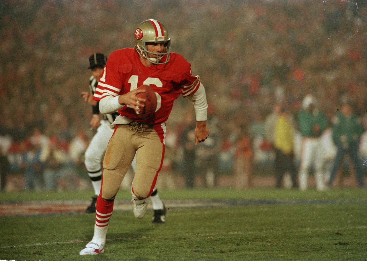 SUPER BOWL XIX: Joe Montana San Francisco 49ers, segundo en su carrera.