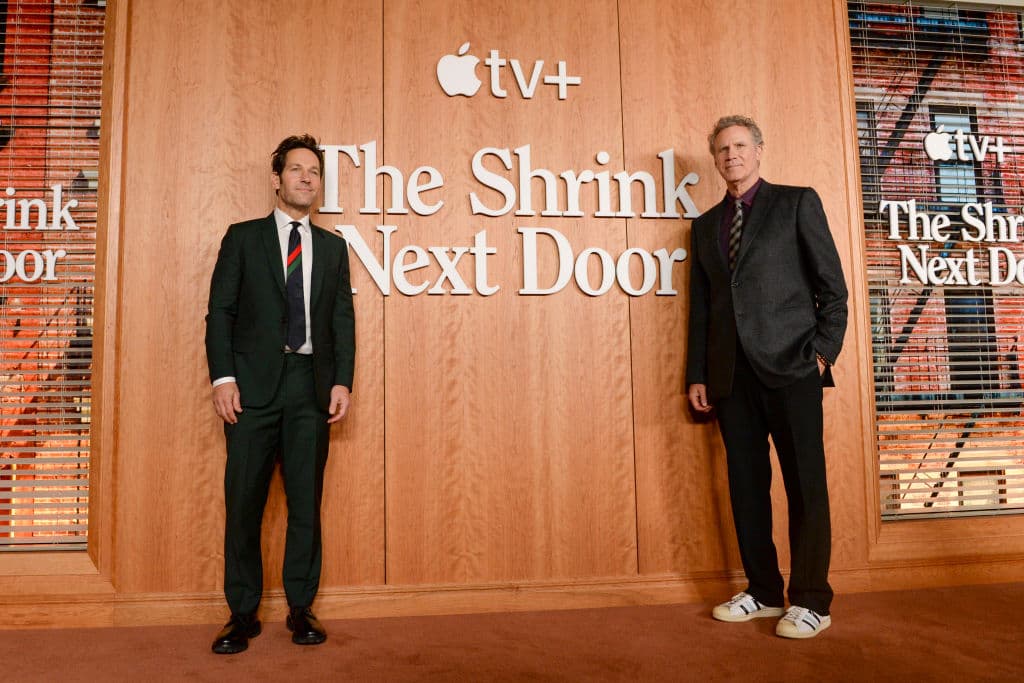Rudd regresa a la pantalla chica al lado de Will Ferrell para la nueva serie de Apple TV + ‘The Shrink Next Door’.