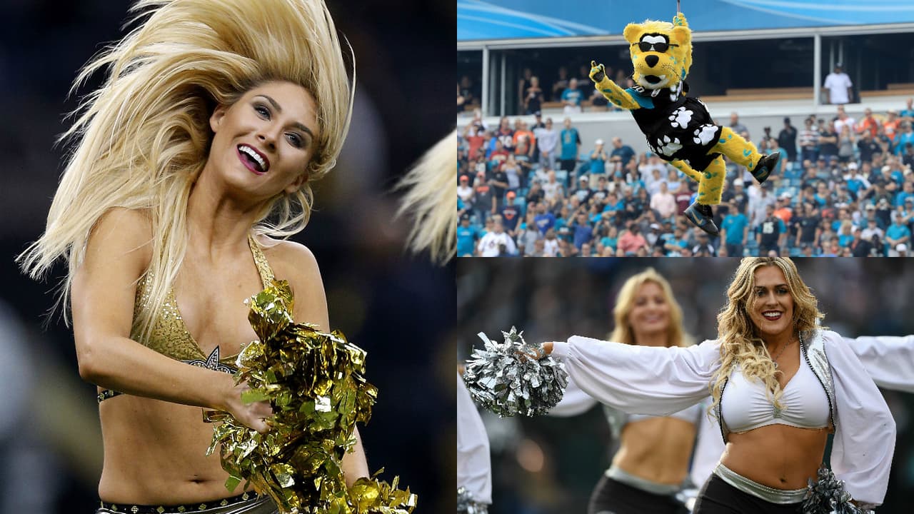 Las curiosidades y alegría de los fanáticos se mezclan con la energía de las porristas del fútbol americano de la NFL.