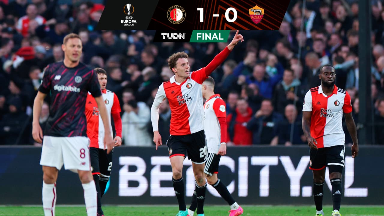 Feyenoord toma ventaja tras penal fallado de Roma en Europa League
