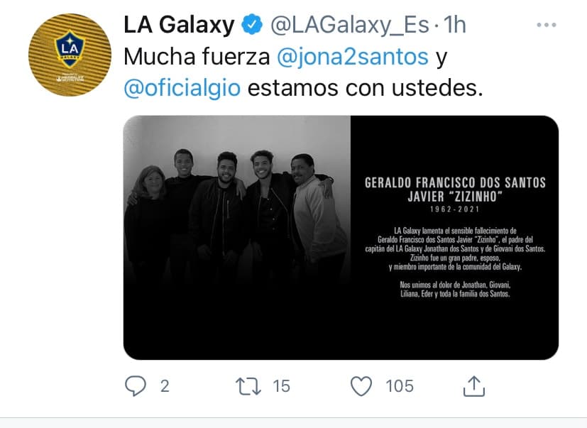 Las redes sociales se inundan con mensajes de apoyo y de pésame hacia la familia Dos Santos tras el fallecimiento de Geraldo Francisco dos Santos.
