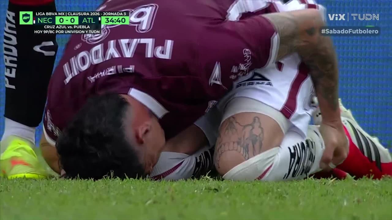 ¡Atlas se queda con 10! Durísima entrada de Paulo Ramírez y es expulsado tras la revisión