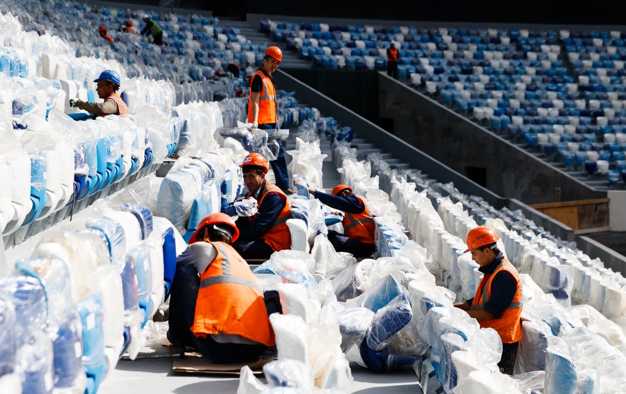 Este estadio recibirá seis partidos y espera albergar más de 55 mil espectadores. Faltan detalles exteriores y algunos interiores.
