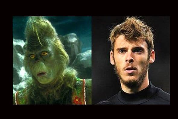 Con un poco de color verde, David De Gea podría convertirse en el Grinch, cierto aún falta para navidad, pero en una fiesta de sifraces todo se vale. (Foto: Twitter)