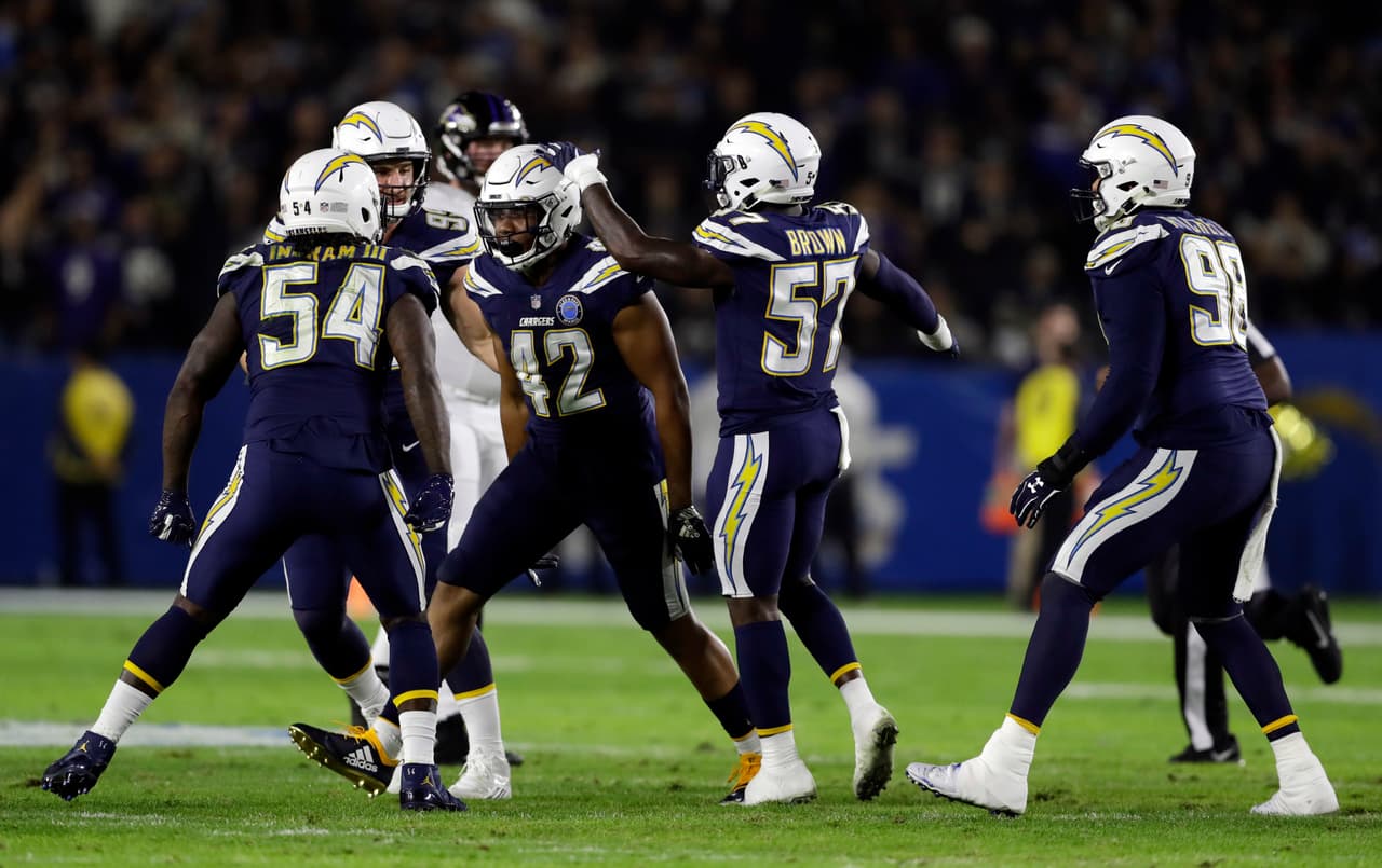 <b>Los Angeles Chargers (11-4)</b>. Visitan a los Broncos en Denver el domingo y ganar, combinado con derrota de Kansas City, los pone en el primer lugar de la AFC. Una derrota los manda al comodín.
