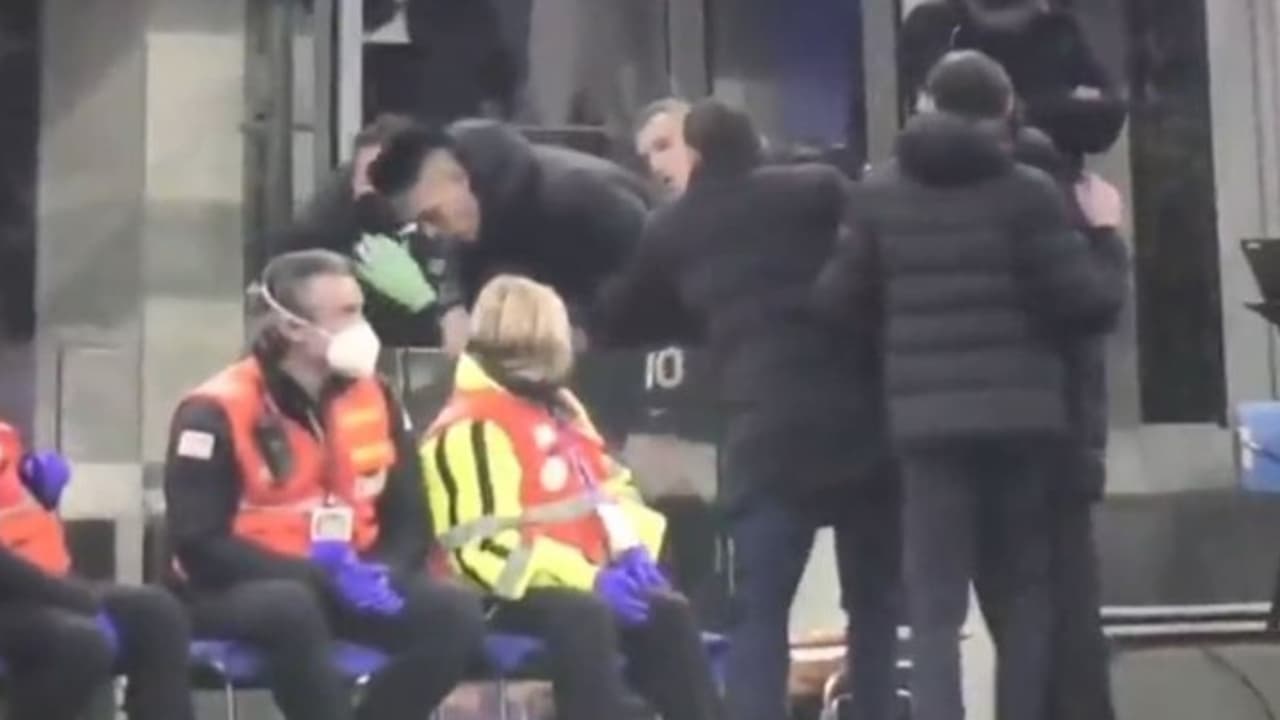 Un video muestra el video donde Lautaro escupe a Theo Hernández.