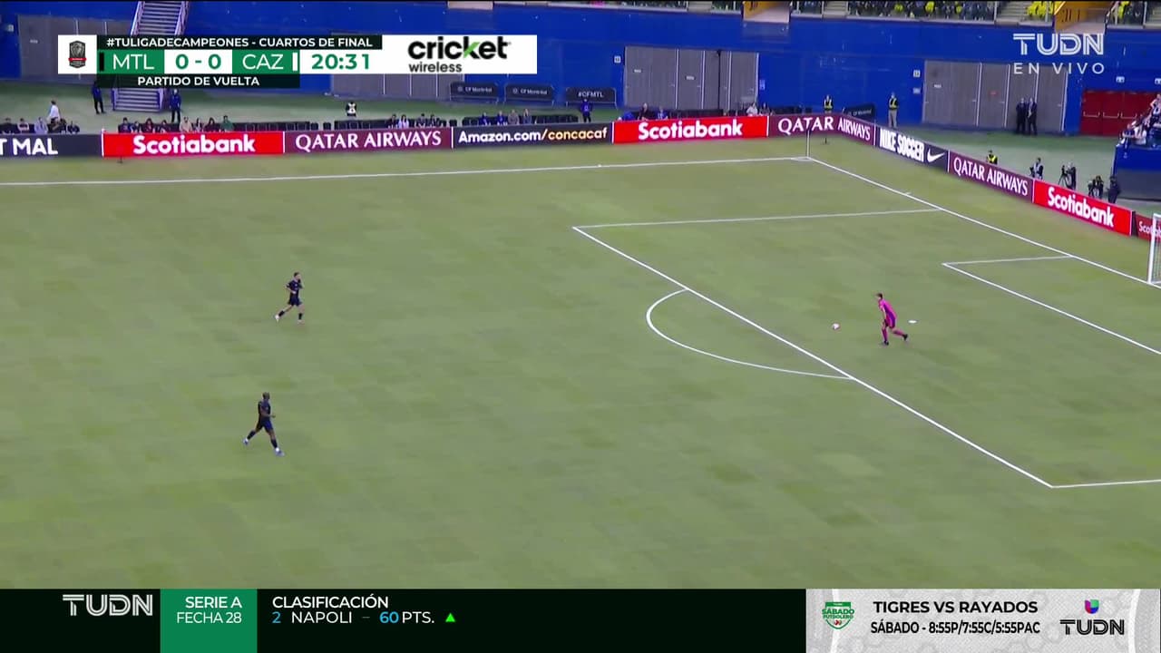 ¡TIRO ATAJADO! disparo por Santiago Giménez.