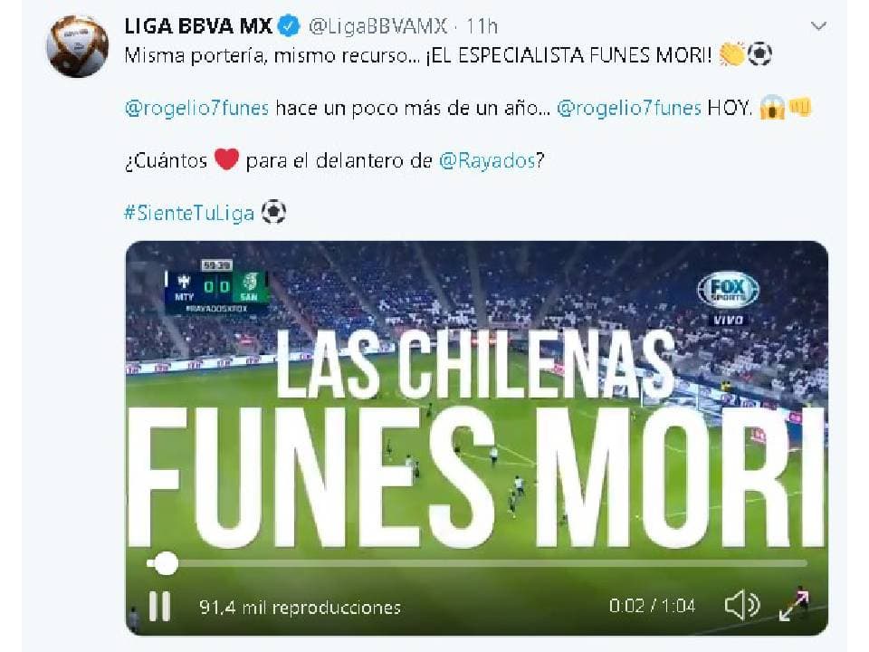 No paran los elogios a Funes Mori.