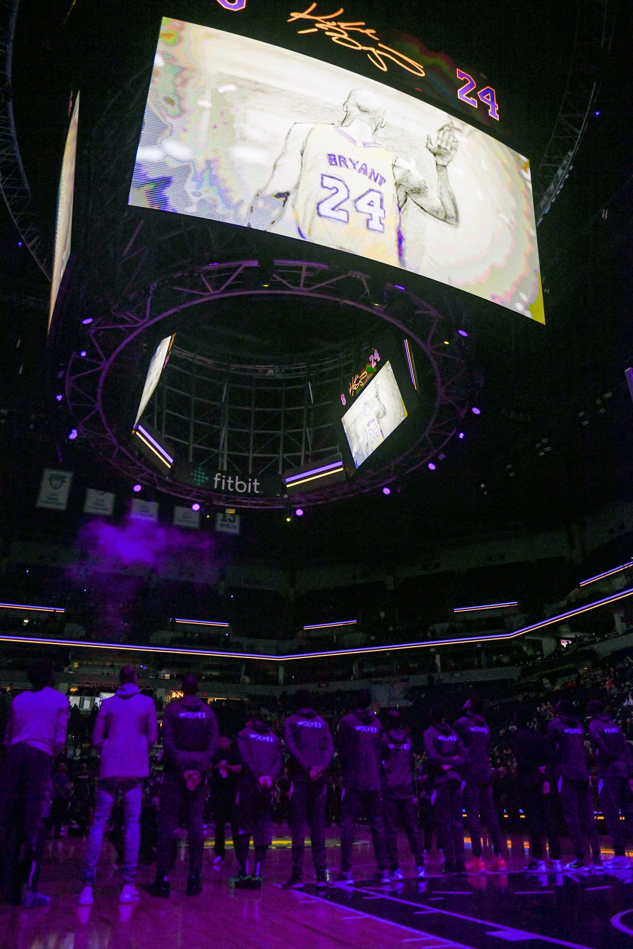 El tributo a Kobe y Gianna Bryant previo al Timberwolves-Sacramento Kings con victoria para los últimos 131-129.