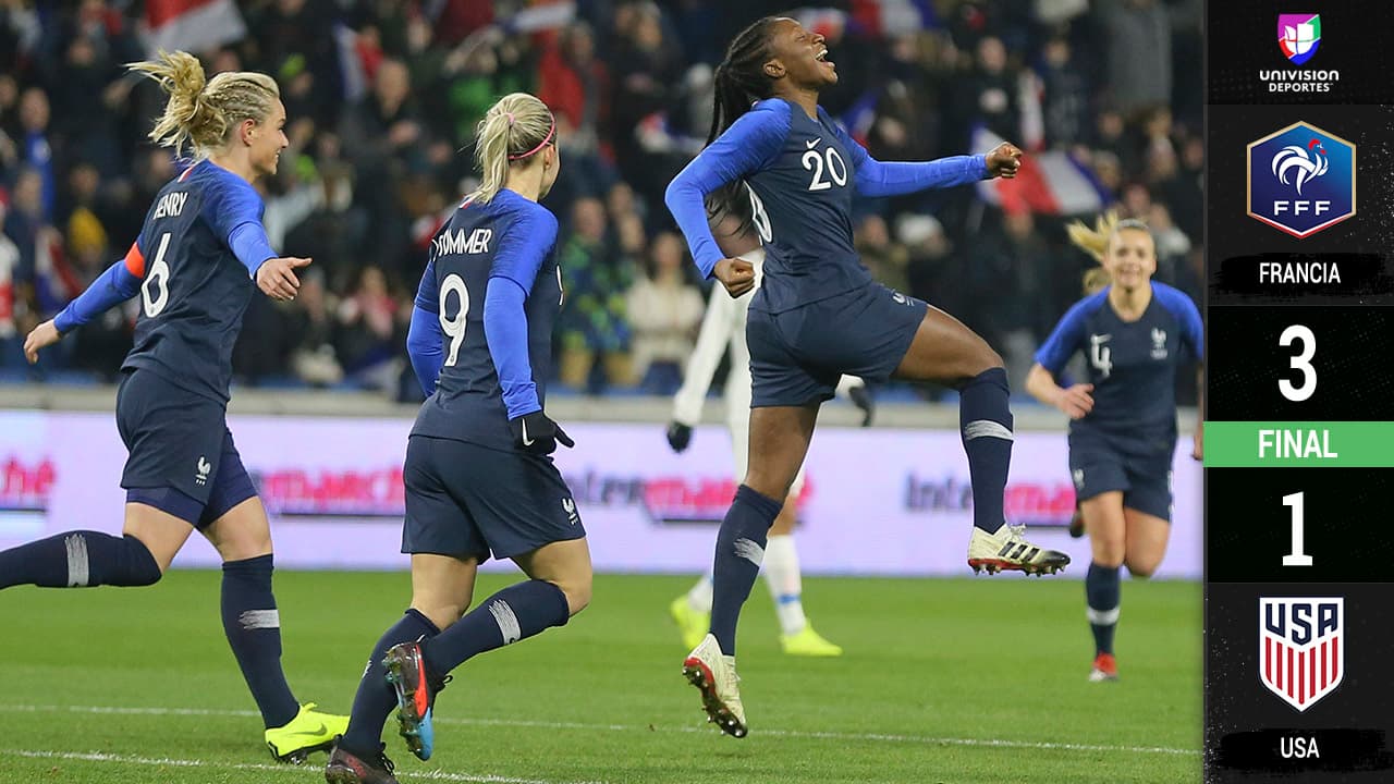 Sin despeinarse, Francia femenil golea  3-1 a Estados Unidos