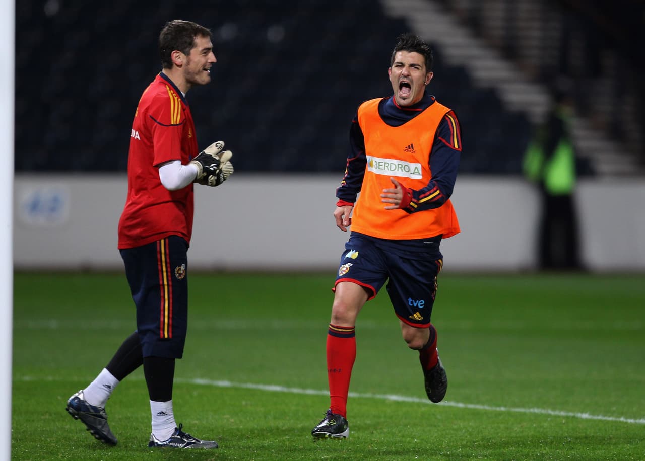 Villa y Casillas fueron compañeros en la selección de España cuando el equipo se coronó campeón del mundo en Sudáfrica 2010.
