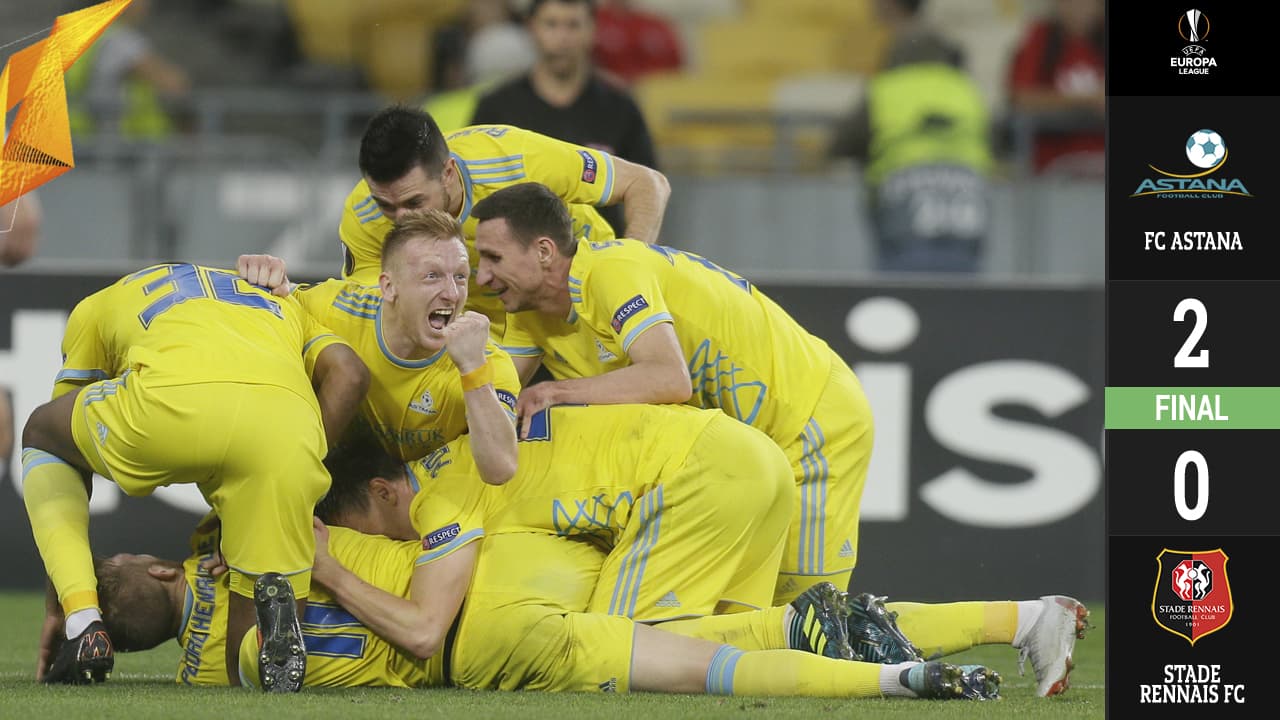 El Astana da un golpe de autoridad en el Grupo K al vencer al Rennes en la Europa League
