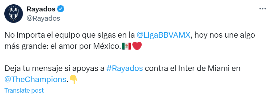 Rayados pide el apoyo de la Liga MX