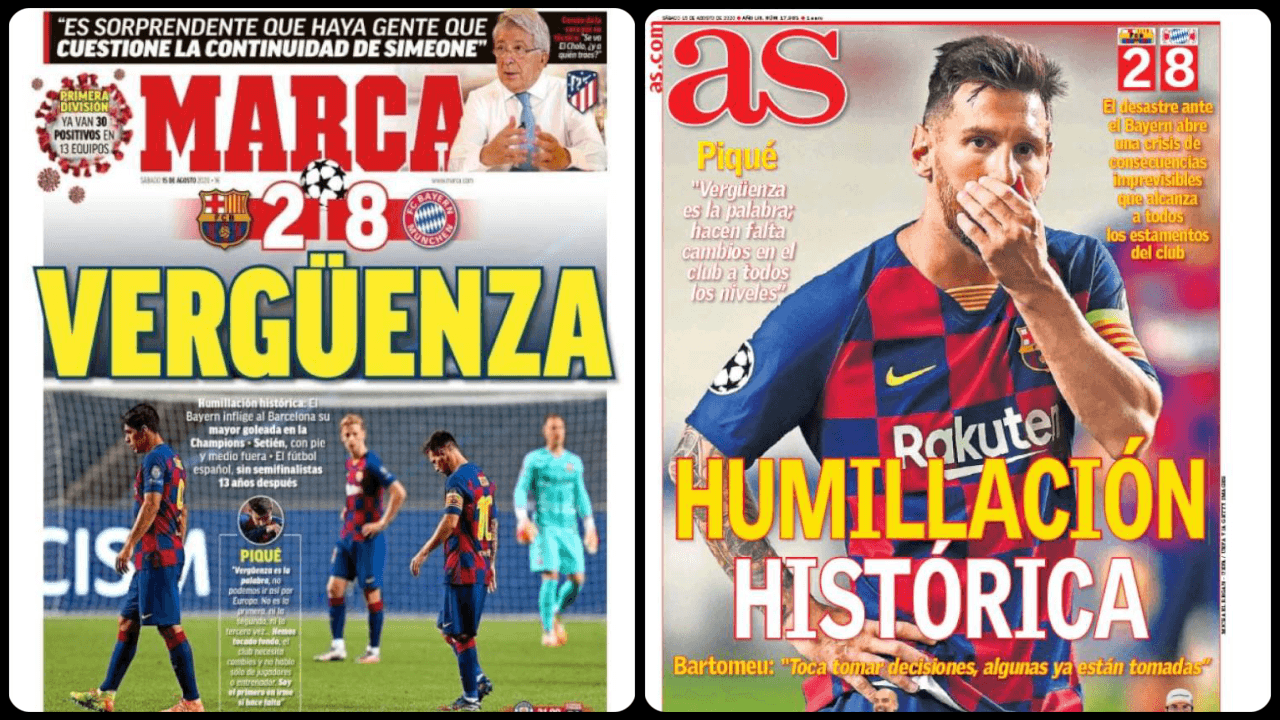 En España se comen al Barça; en Alemania indican: "victoria del siglo"