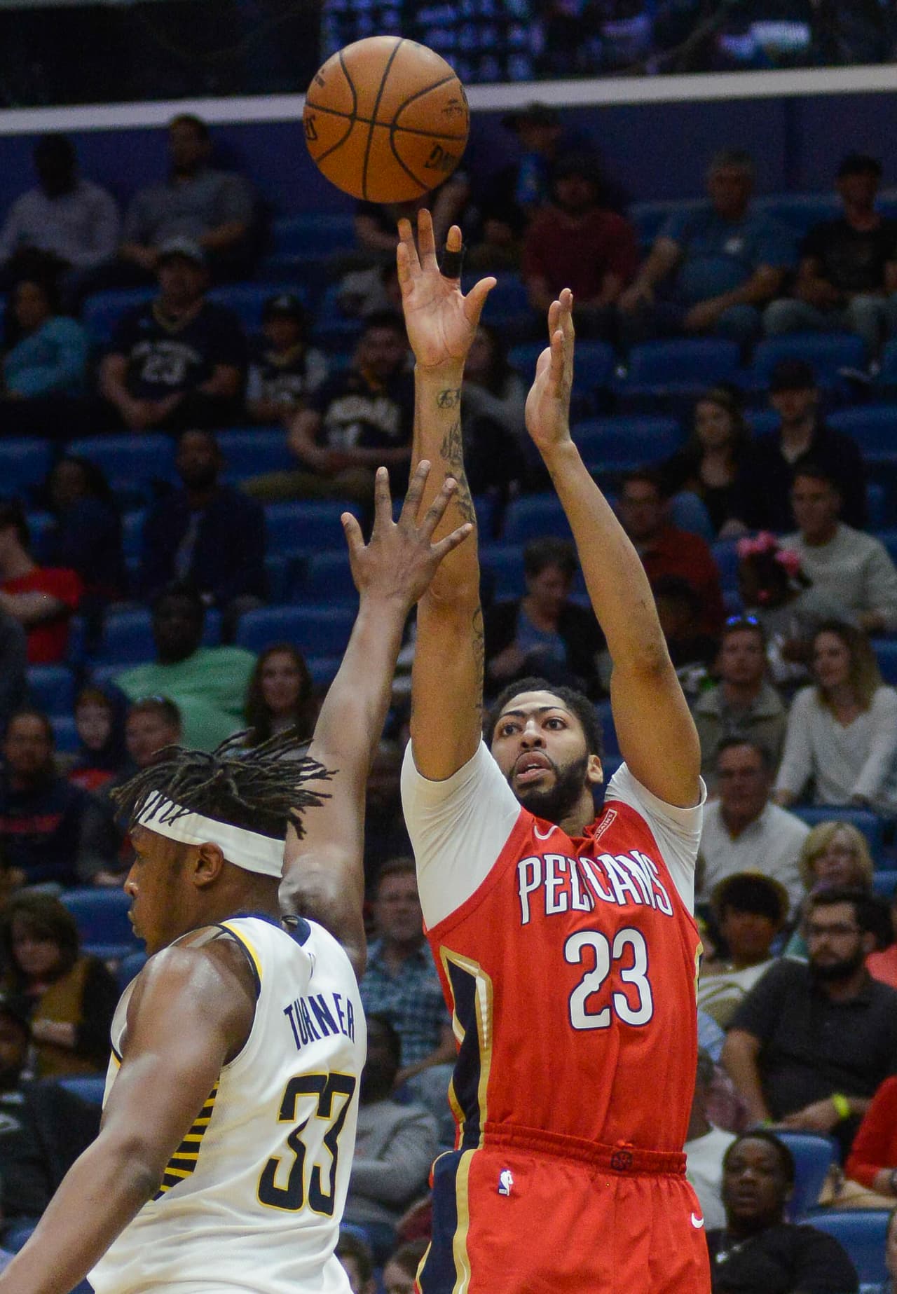 Anthony Davis comandó a los New Orleans Pelicans en su triunfo por 92-96 sobre los Indiana Pacers en el Smoothie King Center.