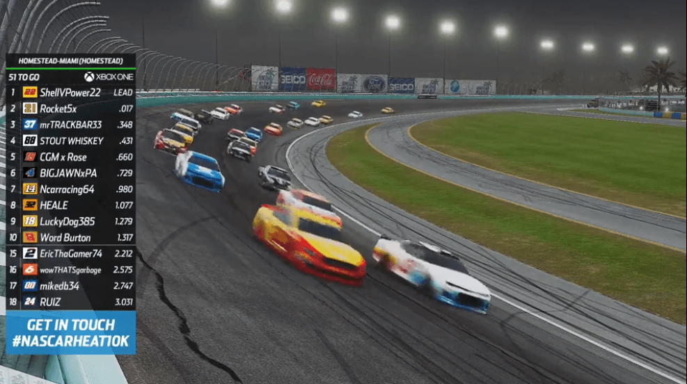 Con la presencia de dos pilotos de los Stock Cars en la vida real, se compitieron dos carreras por XBox y PS4.