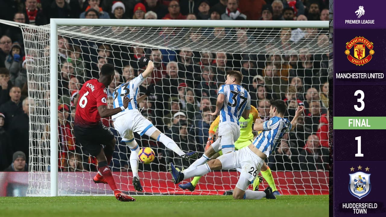 Pogba 'is Back': guió al Manchester United en goliza contra Huddersfield