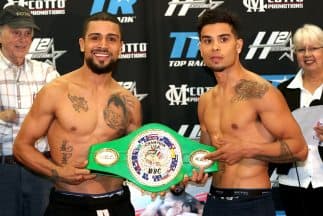 Wilfredo Vázquez y Jonathan Arellano en peso para Solo Boxeo Tecate