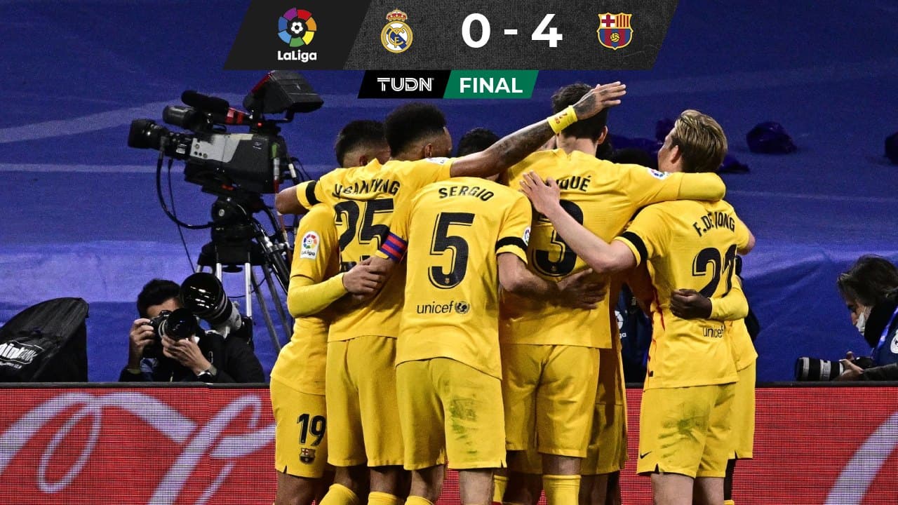 Barcelona rompe cinco derrotas en fila ante Real Madrid con goleada