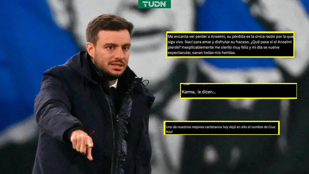 Afición de Cruz Azul se burla de Martín Anselmi por eliminación de Porto