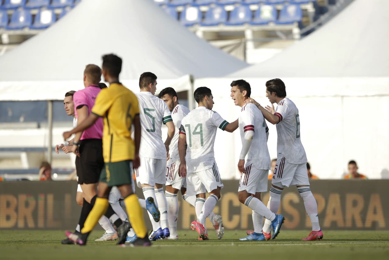 México continúa imbatible en la gra de preparación rumbo a Tokio y se imponen 3-2 a Australia con goles de Jesús Angulo, Erick Aguirre y Kevin Álvarez.