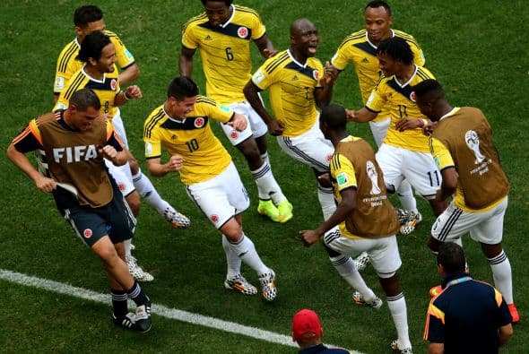 La celebración de sus goles se hicieron además de alegres, divertidas y muy ovacionadas por los aficionados. sin duda alguna, algo para recordar.Todo sobre el Mundial de Brasil 2014.