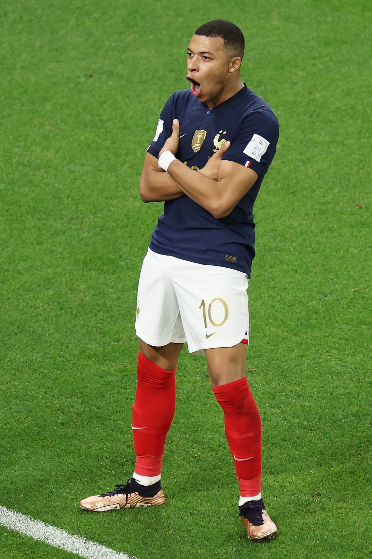 Así festejaba su golazo.