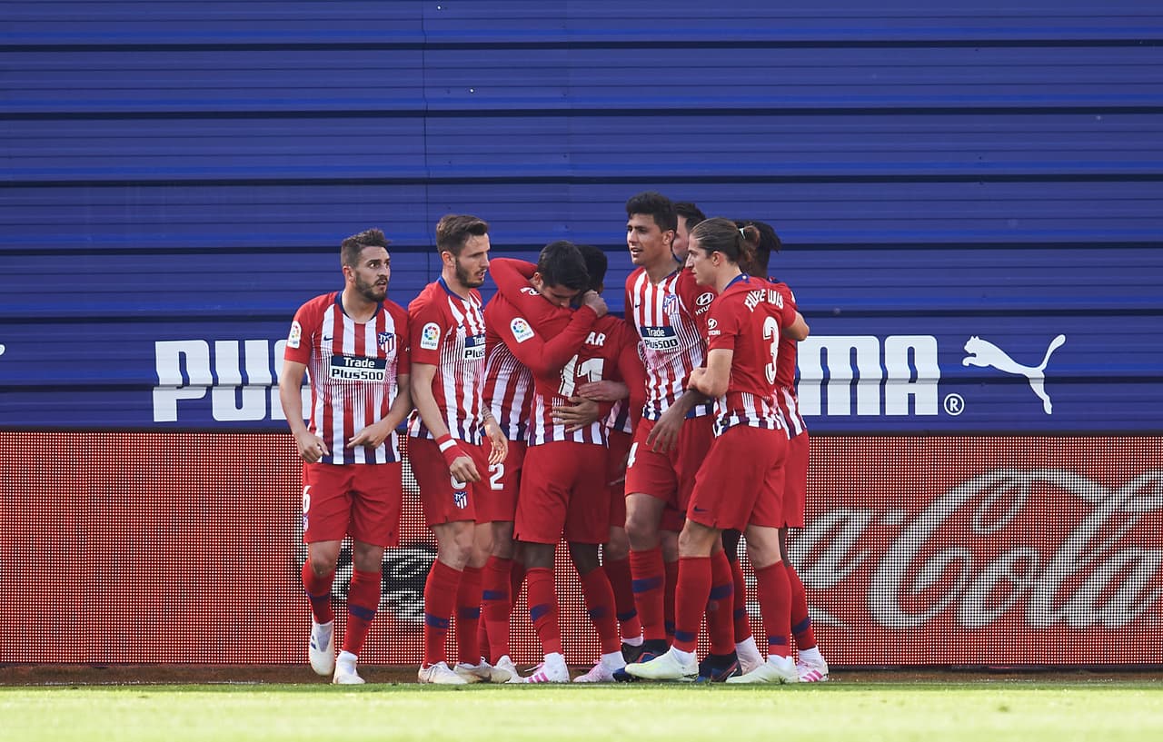 El Atleti llegó con esta victoria a 68 unidades en la clasificación, por lo que esperan un resbalón del Barcelona.