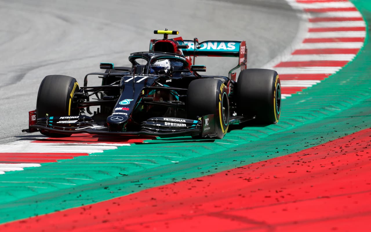 Bottas aseguró la pole para el GP de Austria; Checo arrancará en sexto
