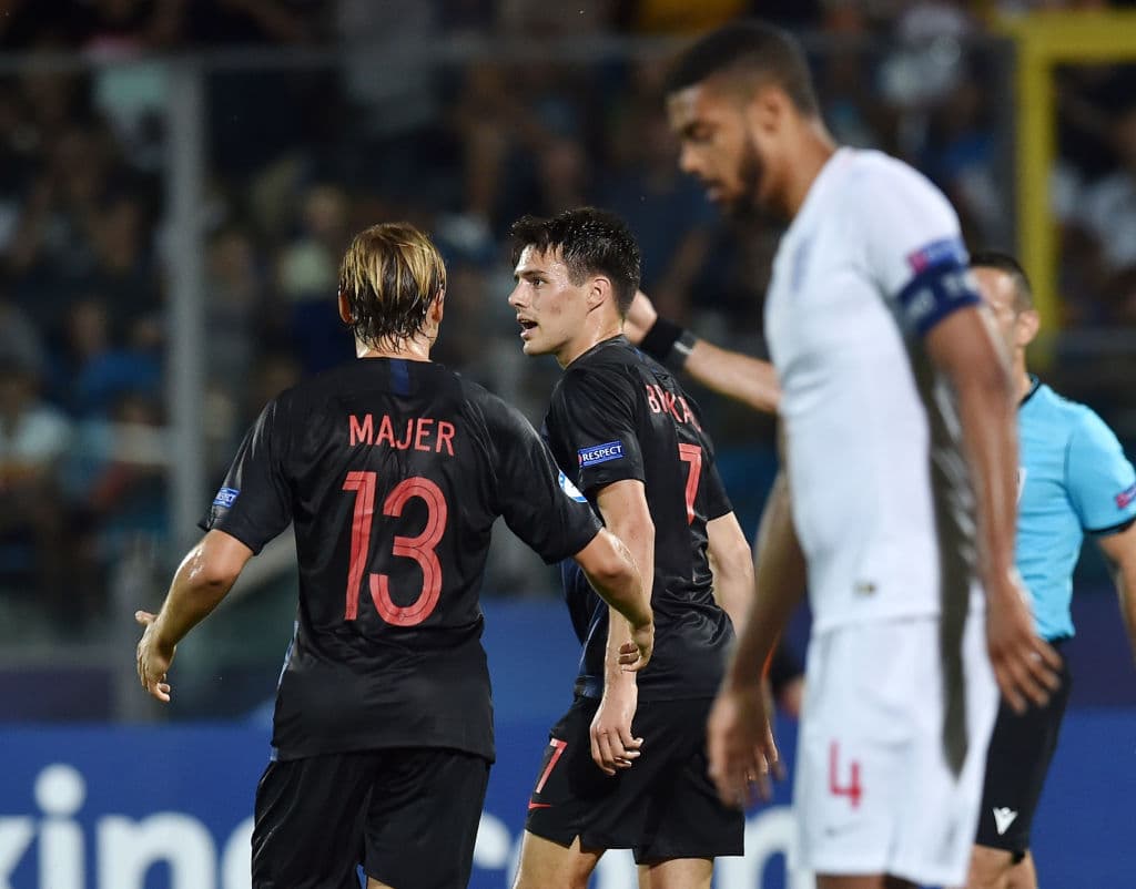 En tanto que por Croacia marcó dos de los tres goles, a los 39 y 82 minutos, Josip Brekalo. Aquí festejaba el 1-1.